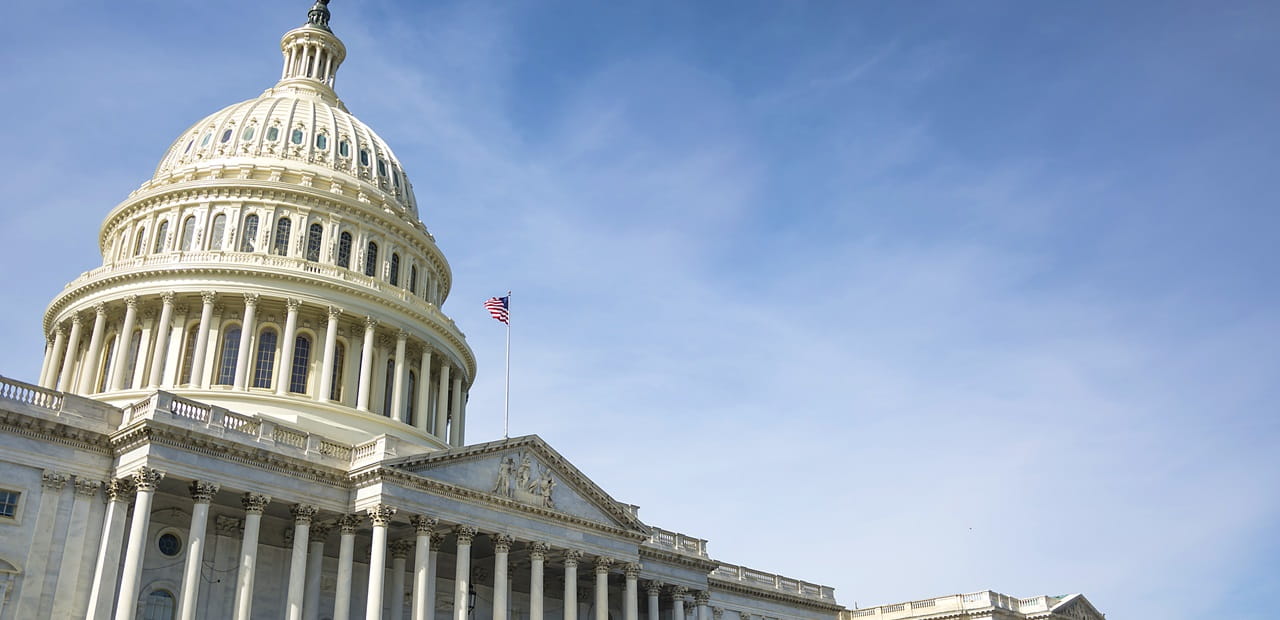 U.S. Capitol Building from a wide angle